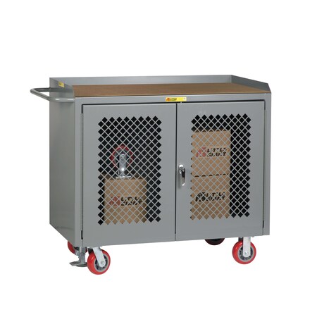 Little Giant Mobile Bench Cabinets, Clearview Doors, 36"W, 1/4" Hardboard MHP2D-2436-FL